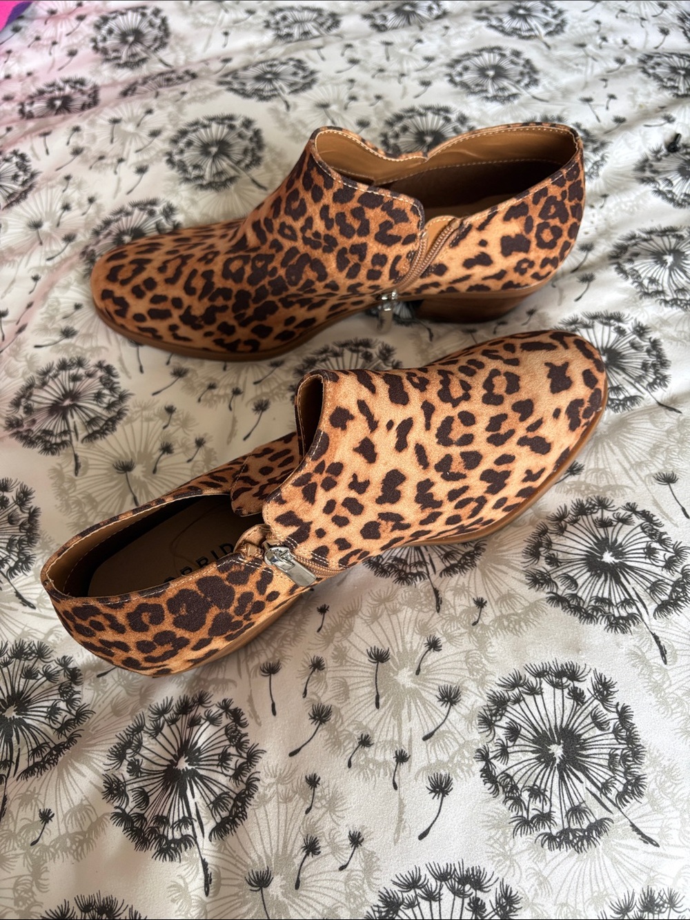 Torrid Leopard Print Ankle Booties in Brown and Black